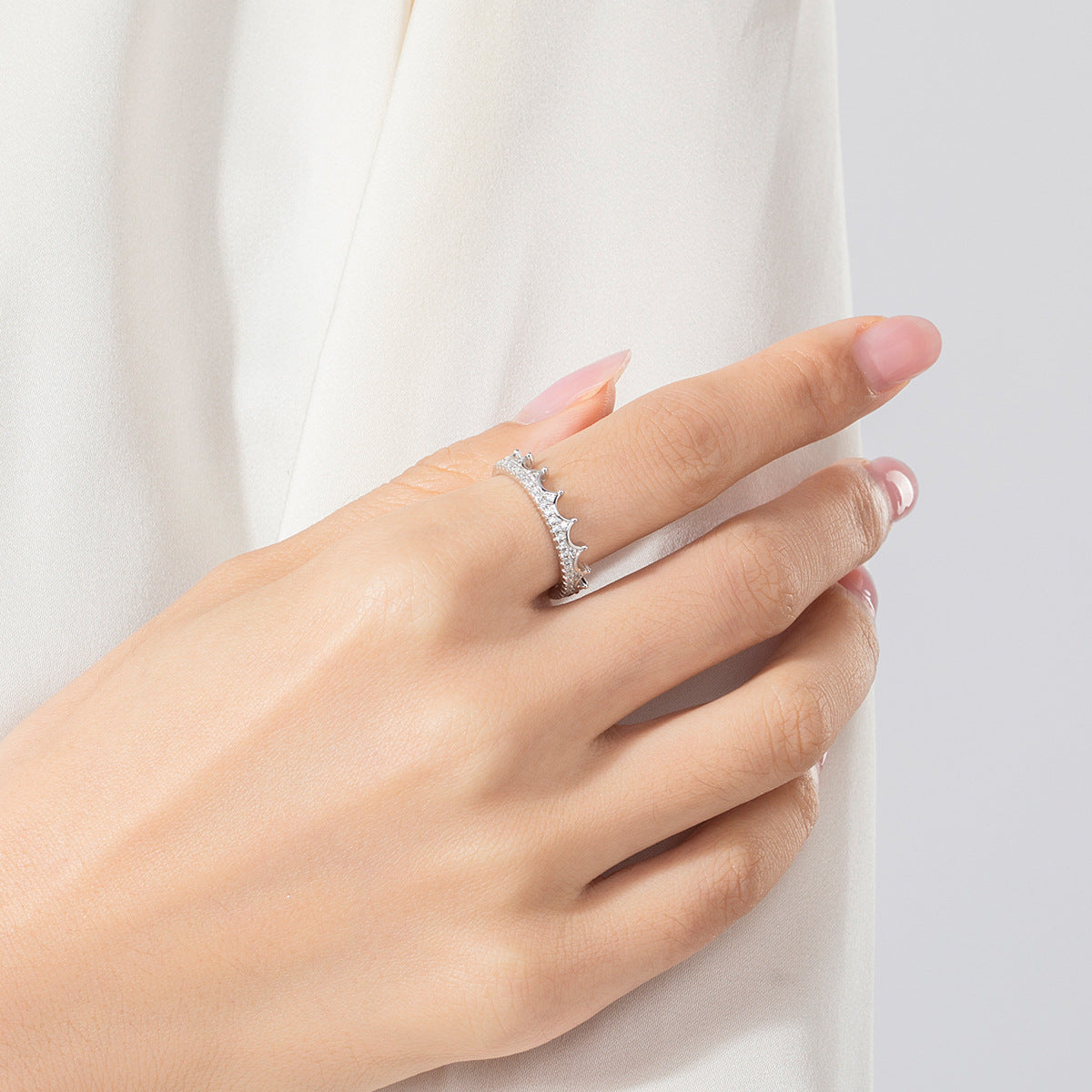 Crown Diamond Ring (Adjustable)